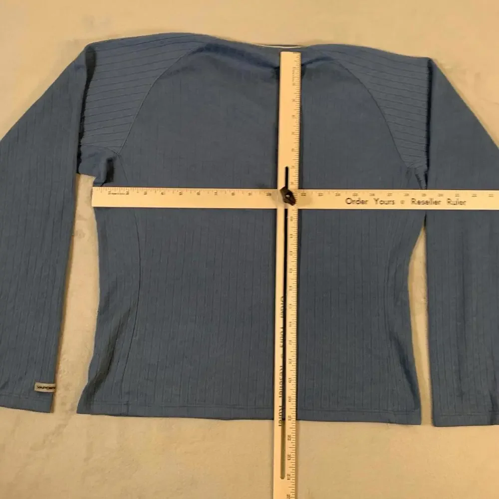 The North Face Women’s Long Sleeve Lightweight Blue Vaporwick Shirt Made USA U54 - Picture 11 of 13